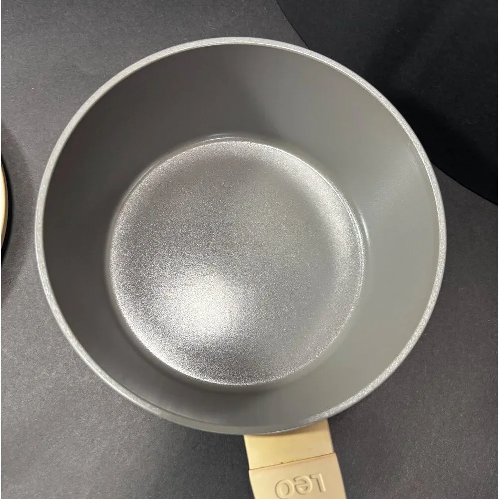 BergHOFF Leo Nonstick 1 1/2 qt Saucepan With Lid Beige Aluminum Cookware